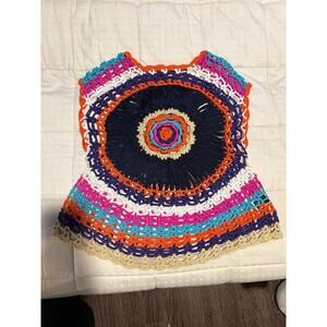 Shein multicolor crochet top size small